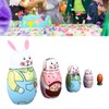 Wooden Russian Nesting Dolls Rabbit Shape Wood Nesting Dolls for