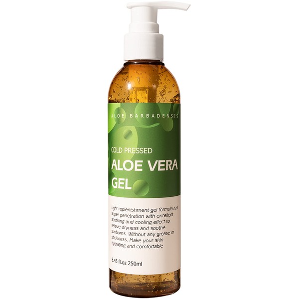 benatu Aloe Vera Gel for Face and Hair(8.8 fl oz), 100% Pure Plant Fresh Extract, Facial Moisturizer for Sunburn Relief, Ance, Skin Care