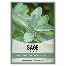 Gardeners Basics, Sage Seeds for Planting Heirloom, Non-GMO Herb Variety- Great for Indoor and Outdoor Gardening