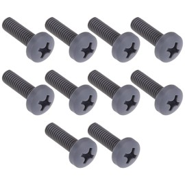 EMSea Nylon Number Plate Screws M6 x 20mm Rear License Plate Screws Compatible with Toyota Compatible with Lexus Compatible with Honda Grey Pack of 10