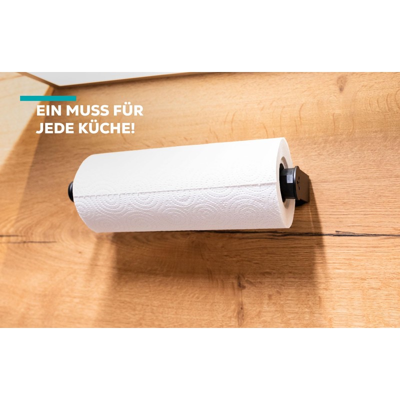 vetene® Zewa Kitchen Roll Holder without Drilling [One Handed Tear
