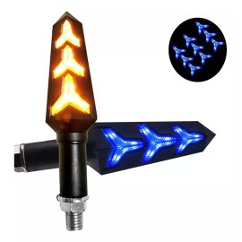 HERMOHERMO Direcciónales Led Motocicleta Secuencial Doble Función 2pz