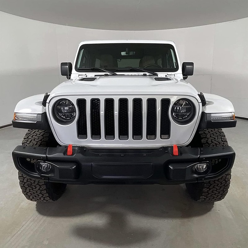 Yunukin Factory Bumper Tow Hook Covers Compatible with Jeep Wrangler