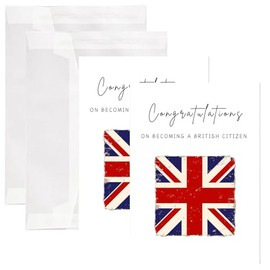 LilaLemon 2pcs Congratulations On Becoming A British Citizen Card,British Citizenship Congratulation Card