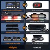 Nilight 8PCS Led Strobe Lights with Controller 12V 24V Sync