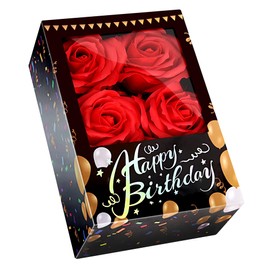 Birthday Money Box for Cash Gift, Money Box for Cash Gift Pull for Cash on Birthday, for Girls, Boys, Wife, Husband, Girlfriend, Mother With Soap Rose Flower, Greeting Cards DIY Th Age (Black)
