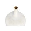 Creative Co-Op Medium Cream Stoneware Green Accents & Reactive Glaze