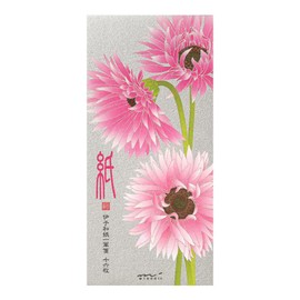 Midori 89584006 Single Pencil Notebook, Spring Letter, Silk Gerbera Pattern