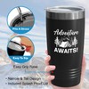 Travelling Tumbler 20oz Black -Adventure Awaits B - Travel Journal