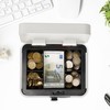 Relaxdays Cash Box, 3-Digit Number Combination, Coin Insert, Iron Money