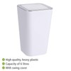 Wenko Candy Swing Cover Bin, ABS/PS, White, 18 x 18