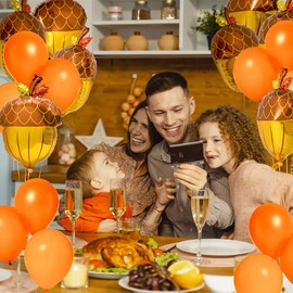 Pine Cone Balloons Fall Harvest Balloons Thanksgiving Day Themed Balloons, 8 Pack Pine Nuts Foil Balloons For Summer Party Birthday Decorations Hawaiian Friendsgiving Party Baby Shower Wedding