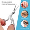 2-Pack Curved & Rounded Stork Scissors, Stainless Steel Professional Beauty