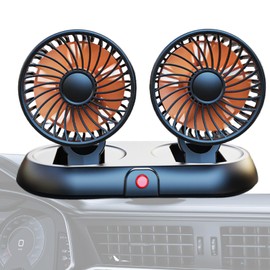 Fan for Car | Double Head Cooler for Dashboard | 3-Speed Car Cooling Fan for Dashboard with Double Head, for Truck, Vehicle