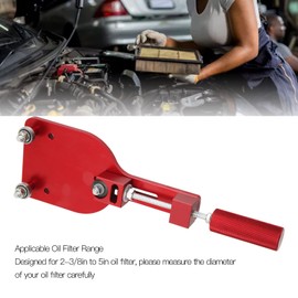 Oil Filter Cutter Tool, 77750 Oil Filter Cutter, Zinc Alloy Oil Filter Cutter Cutting Tool, Easy To Operate for 2‑3/8in To 5in Filter Cutting Range (Red)