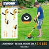 EWORK 20V 12-Inch Electric String Trimmer Cordless, 2.0Ah Battery Powered