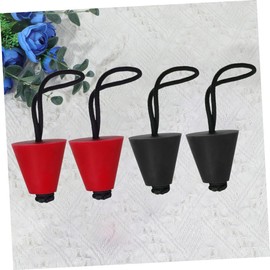 BESPORTBLE 4 Pcs Scupper Plug Kit for Canoe and Kayak Black and Red Rubber Drain Stoppers Lightweight and Durable Water Plugs for Ocean Kayaks Easy Installation to Keep You Dry
