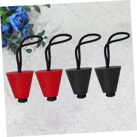 BESPORTBLE 4 Pcs Scupper Plug Kit for Canoe and Kayak Black and Red Rubber Drain Stoppers Lightweight and Durable Water Plugs for Ocean Kayaks Easy Installation to Keep You Dry
