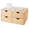 Bamboo Desk Organizer 4 Drawers, Countertop Organizer with Drawers Makeup