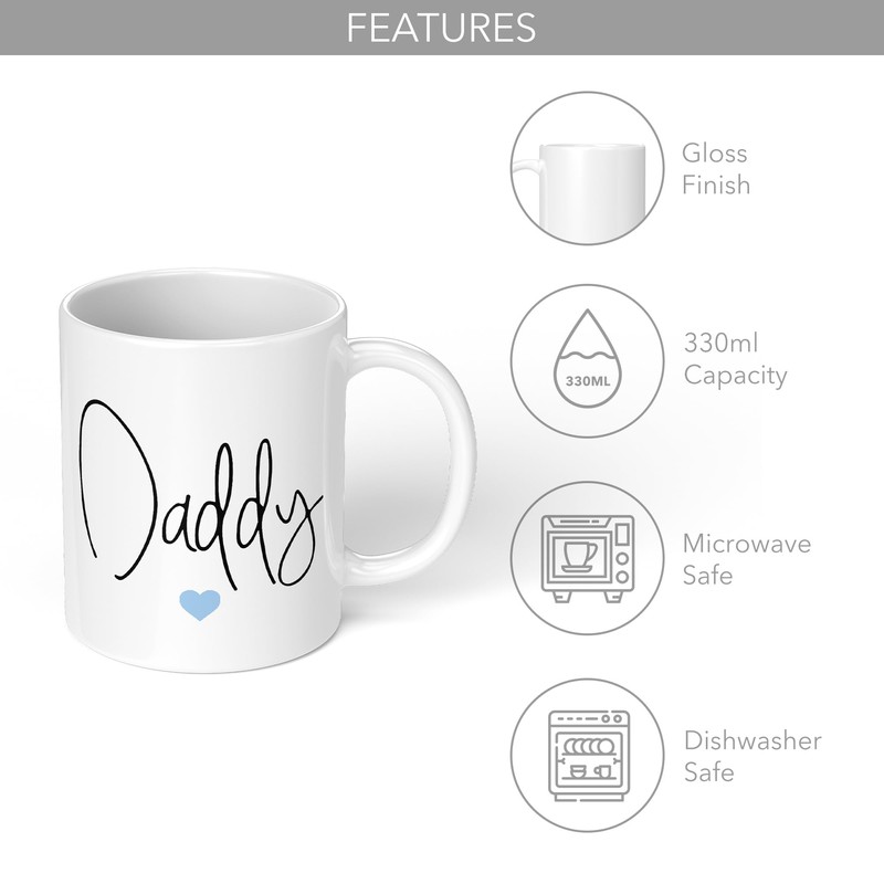 Print Maniacs Set of 2 Mugs Mummy and Daddy Mum