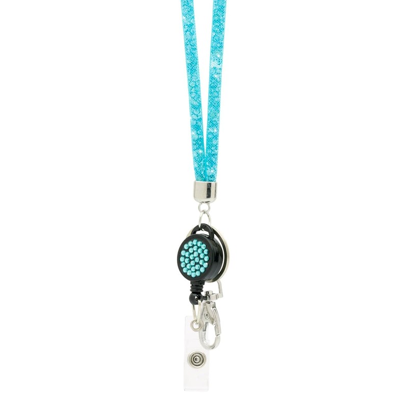 CKB LTD Light Blue Sparkle Lanyard Rhinestone Glitter Crystal Gems