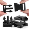 YQBOOM 3/8 Inch, 20 Pack Black Plastic Side Release Buckle