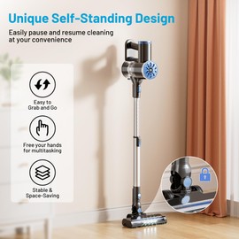 VIPSUN Cordless Vacuum Cleaners for Home, 40KPA, 50Mins, Self-Standing