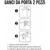 Ganchos Blancos OTHERWISETRIVIAL 47944 para Puerta y Pared 2 Unidades