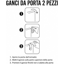 Ganchos Blancos OTHERWISETRIVIAL 47944 para Puerta y Pared 2 Unidades