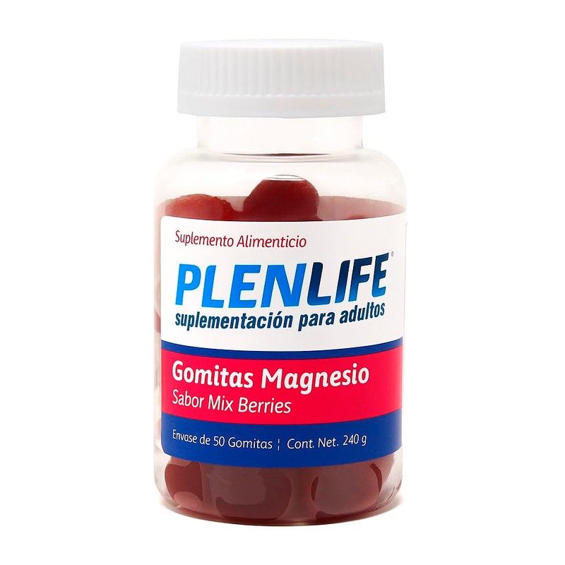 PLENLIFE Gomitas con magnesio sin azúcar sabor mix berries, 50