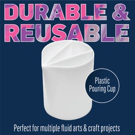 FolkArt, 3-Slotted Drizzle Divided Cup Perfect for Fluid Paint Pouring Arts and Crafts Projects, 50426