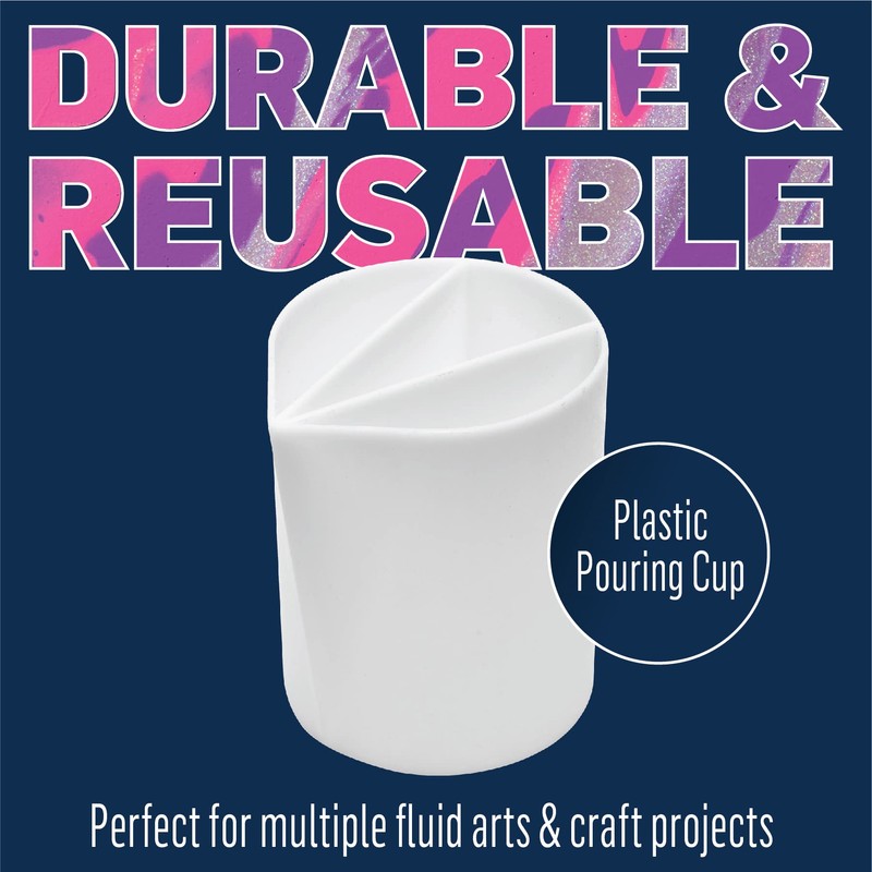 FolkArt, 3-Slotted Drizzle Divided Cup Perfect for Fluid Paint Pouring
