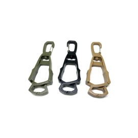 wumio Glove Holder Clip, Set of 3 Colors, Black, Khaki, Green, Outdoor, Golf Gloves, Hanger, Just Pinch for Golf, Bike, Fishing, Gloves, Towels, Anti-Lost