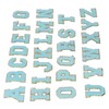 26 Pcs Iron On Letters A to Z Blue Letters
