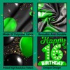 Happy 16th Birthday Green and Black Banner Backdrop Cheers to