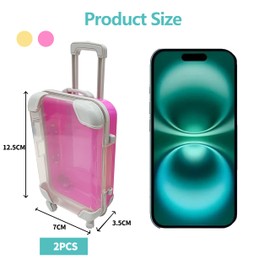 FloraVigo Travel Gift Travel Suitcase Miniature, Money Gift Travel Holiday Fund Money Box Travel Suitcase as a Gift for Holiday, Travel Fund to Give Money for Travel (Yellow Red)