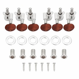 3L3R Tuning Pegs Locking Tuners Machine Heads for Acoustic Electric Guitar(Silver)