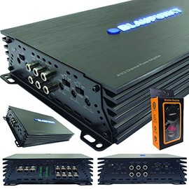 Blaupunkt AMP1404 Car Audio 4-Channel Amp Amplifier 1500 Watts Max Peak Power with Gravity Magnet Phone Holder Bundle