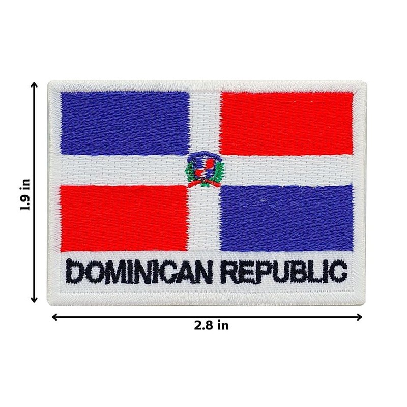 Dominican Republic Flag Embroidered Iron On Patch Applique