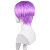 abouder Light Purple Wig Undercut Parted in the Middle Men