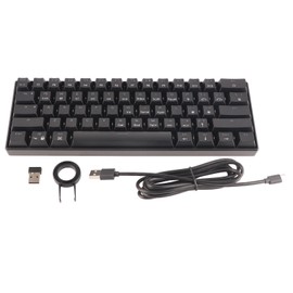 Mechanical Keyboard 61 Keys Three Modes Support Wireless Portable Ergonomic Rechargeable Battery Gaming KeyboardGreen Axis Body