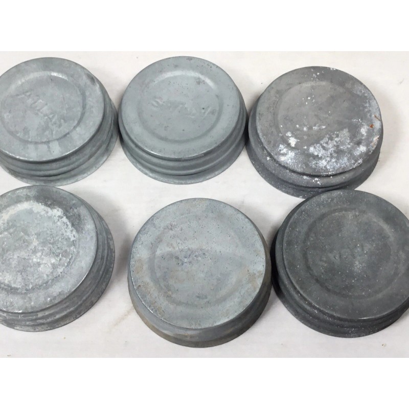 antique zinc lids milk glass lined Boyds atlas or ball