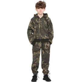 A2Z 4 Kids Kids Tracksuit Boys Girls Designer's Camouflage Print - T.S A2Z Camo Green 5-6
