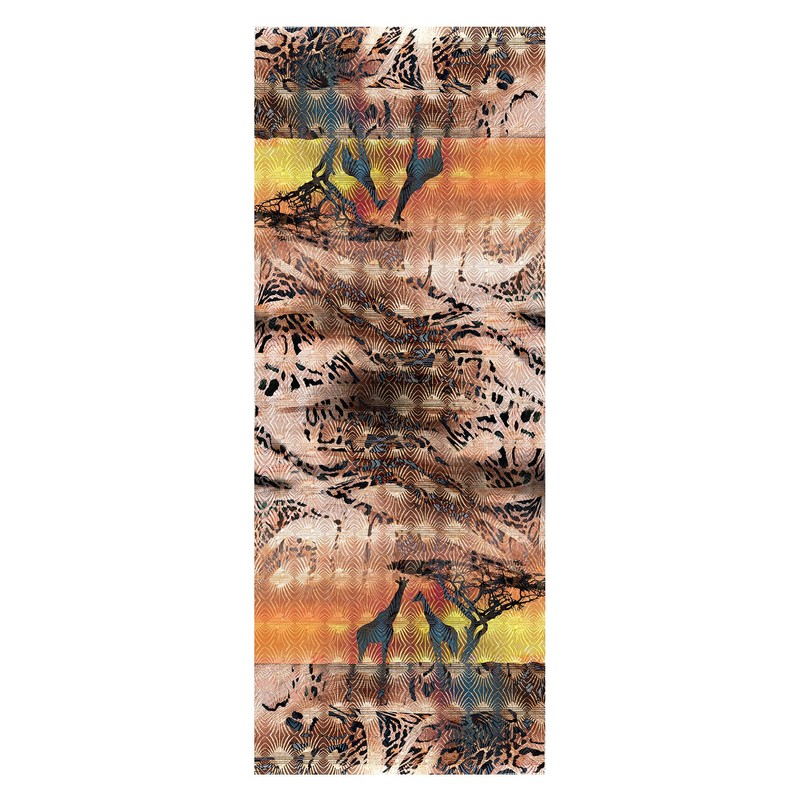 Scarf Brown Beige Blue Black Grey Orange Yellow Red Patterned