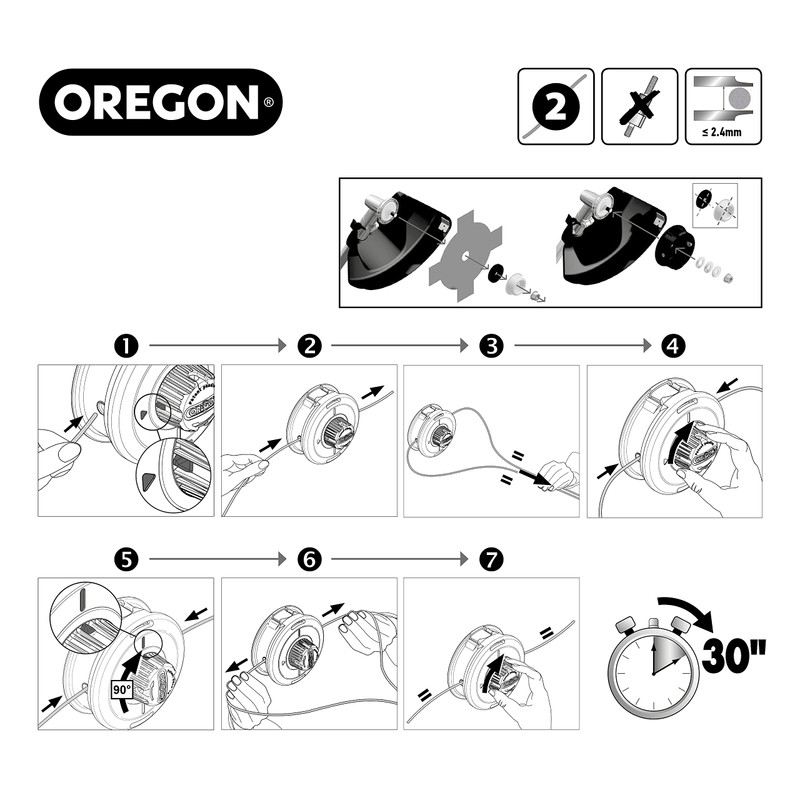 Oregon Pro 539138 Tap and Go Bump Fit Universal Trimmer