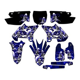2005-2007 fits UFO Restyle YZ 125 Jester Blue Senge Graphics Complete Kit Compatible with Yamaha