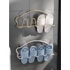 No-Drill Wall-Mounted Slipper Rack for Bathroom & Door Gold Dual-Layer 6-Row