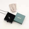 GAVU Stainless Steel Small Black Cross Pendant Necklace for Men