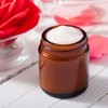 Encheng 25Pack of 4 oz Amber Round Glass Jars, with