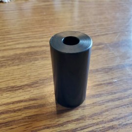 Basic Delrin standoff, spacer, unthreaded, clearance for 3/8 bolt. 1" od x2 inches